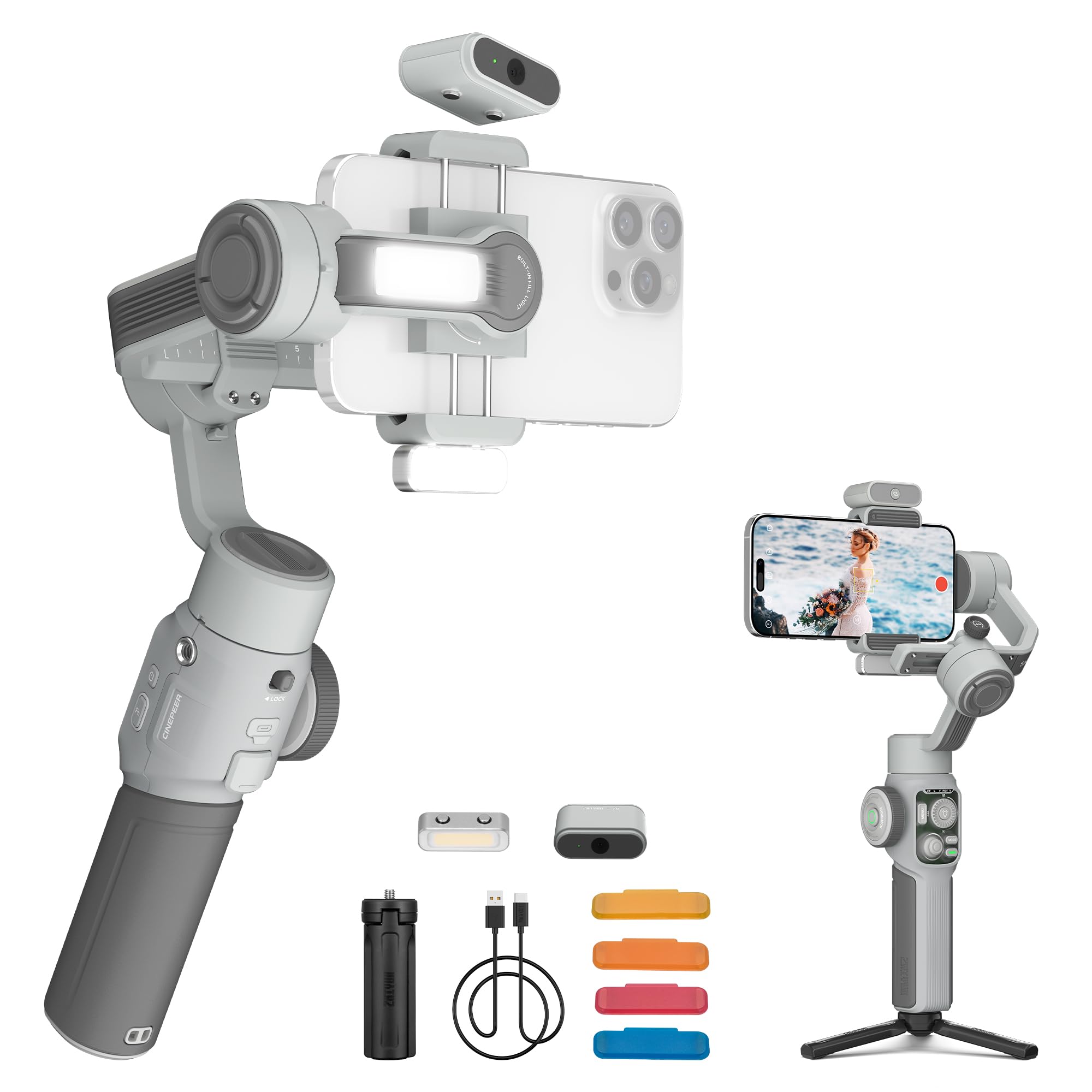 【新品】Zhiyun SMOOTH 5S Ai スマホジンバル　スタビライザー ZHIYUN Smooth 5S AI Gimbal - Advanced AI Tracker